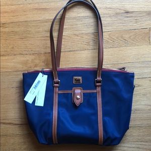 Dooney & Bourke Navy Zip Tote